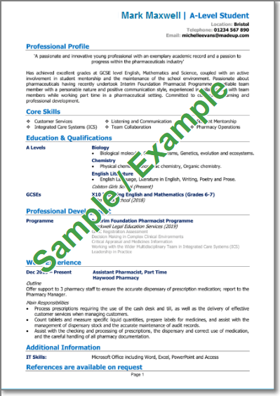 how to write a cv for a job with no experience sample