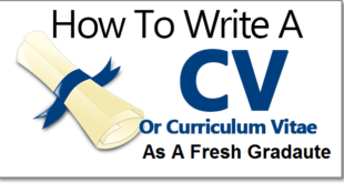 How To Write A CV As A Fresh Graduate