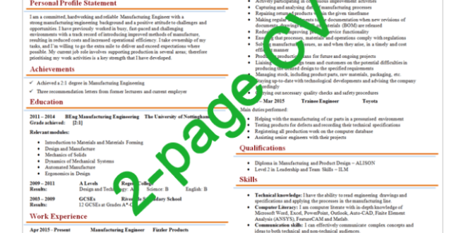 Can a resume be two pages?