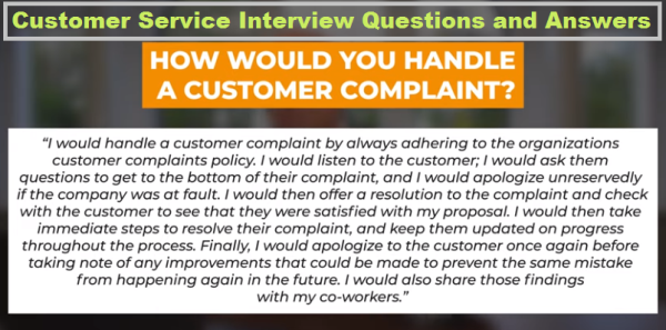 Customer Service Interview Questions and Sample Answers